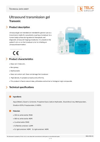 G-15/1 Ultrasound transmission gel