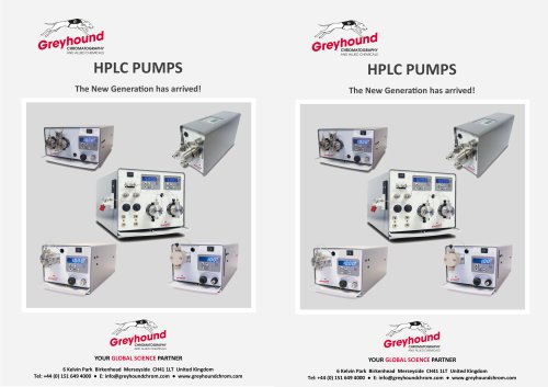 Greyhound Chromatography HPLC Pumps Catalogue