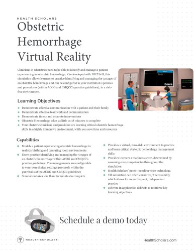 Obstetric Hemorrhage Virtual Reality