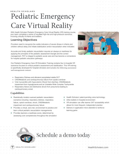 Pediatric Emergency Care Virtual Reality