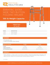 BARIATRIC EXTRA WIDE TWO BUTTON FOLDING WALKER