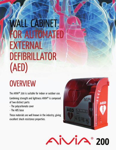 WALL CABINET FOR AUTOMATED EXTERNAL DEFIBRILLATOR (AED)