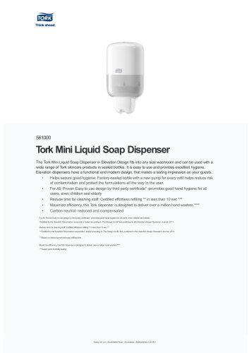 Tork Mini Liquid Soap Dispenser