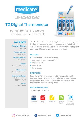 T2 Digital Thermometer