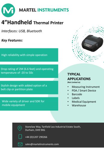 4”Handheld Thermal Printer