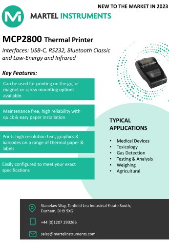 MCP2800 Thermal Printer