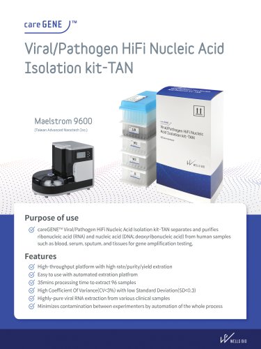 careGENE&trade; Viral Pathogen HiFi Nucleic Acid Isolation kit-TAN