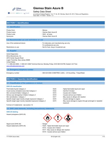 Giemsa Stain Azure B