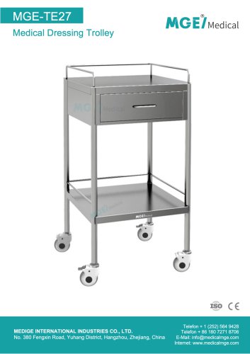 MGE-TE27 Medical Dressing Trolley Brochure - CE & ISO Certified
