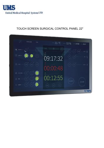 TOUCH SCREEN SURGICAL CONTROL PANEL 22"