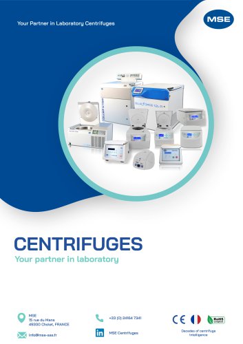 CENTRIFUGE PRODUCT CATALOGUE