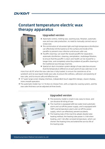 Constant temperature electric wax therapy apparatus