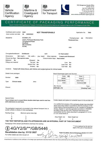 5L Bio-bin® UN Certificate