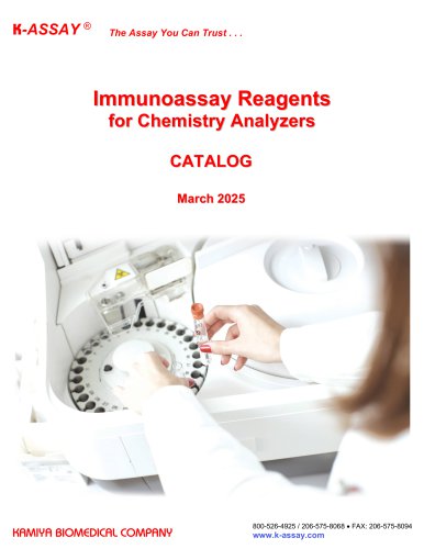 Immunoassay Reagents for Chemistry Analyzers CATALOG March 2025