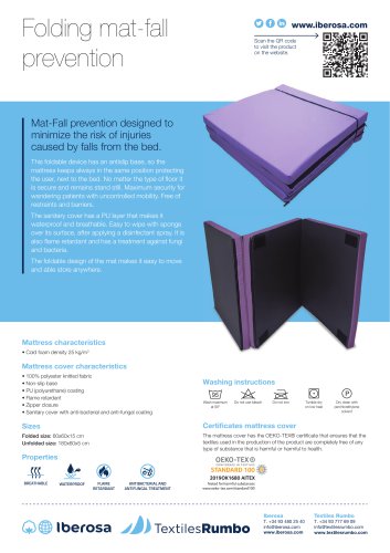 Folding mat-fall prevention