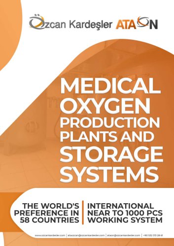 MEDICAL OXYGEN PRODUCTION PLANTS AND STORAGE SYSTEMS
