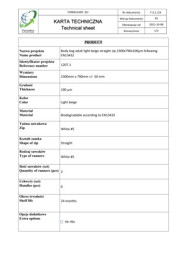 Technical sheet 1207.1