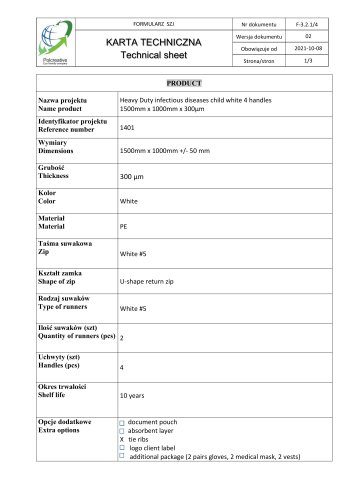 Technical sheet  1401