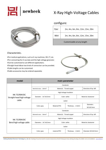 X-Ray High-Voltage Cables