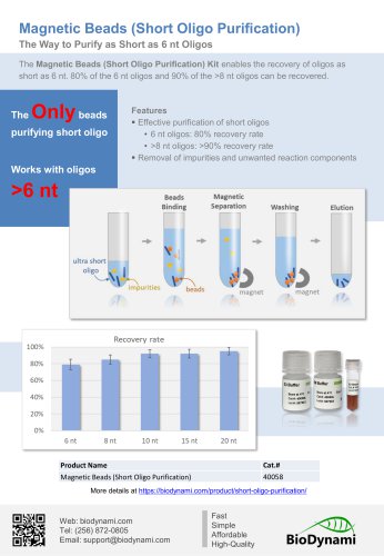 Magnetic Beads (Short Oligo Purification)