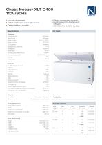 Chest freezer XLT C400 110V/60Hz