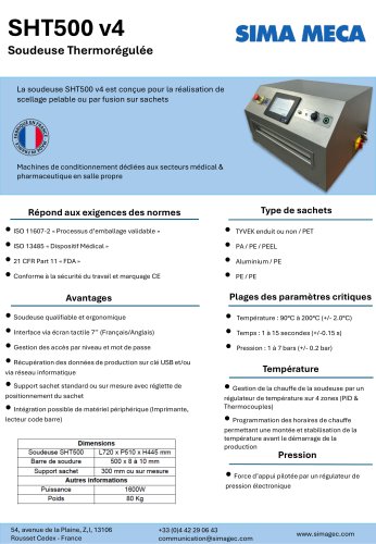 MECA SHT 500 TECHNICAL DATA SHEET