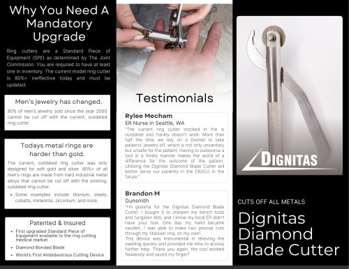 Dignitas Diamond Blade Ring Cutter Brochure