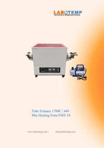 Tube Furnace 1700&deg;C | 440 Mm Heating Zone FMT-18