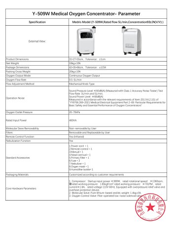 Y-509W  Five Liter Oxygen Concentrator 