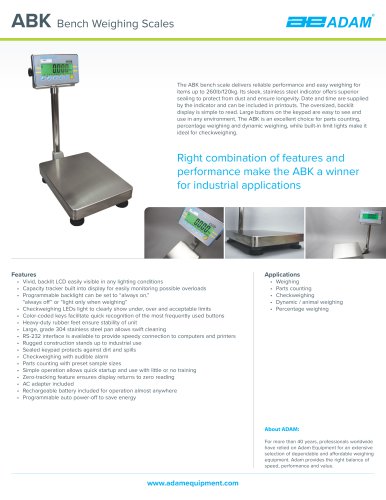 ABK Bench Weighing Scales