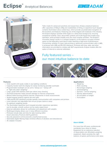 Eclipse® Analytical Balances