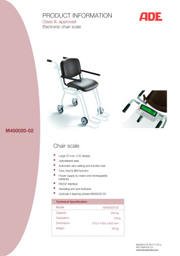 Electronic Chair Scale with upholstered seat M400020-20