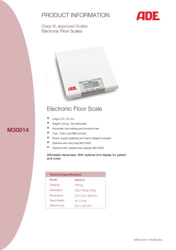 Electronic floor scale M30014 - M302000 