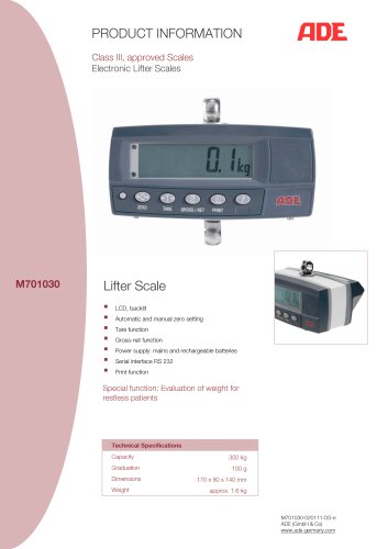 Electronic Lifter Scale M701030