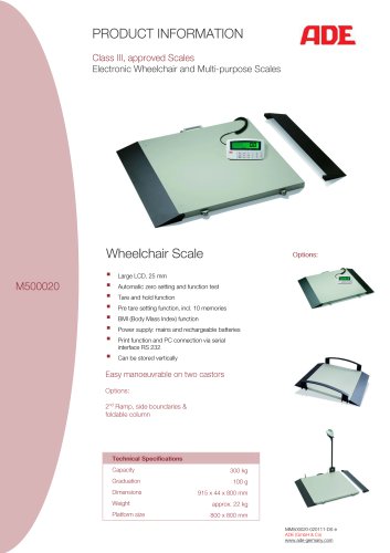 Electronic Wheelchair Scale M500020-02