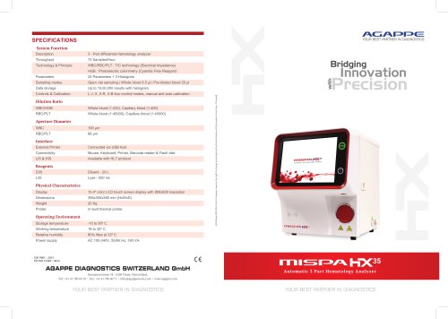 Mispa HX35 - 3 PDA HEMATOLOGY