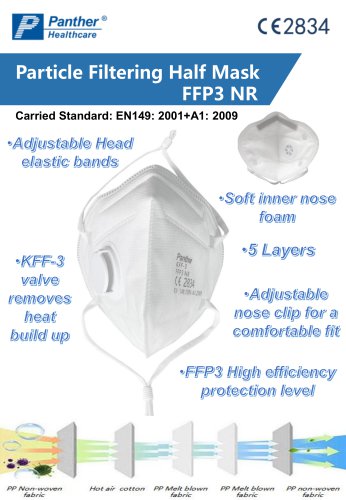 FFP3 folding Safety mask  KFF-3 particulate respirator Catalogue