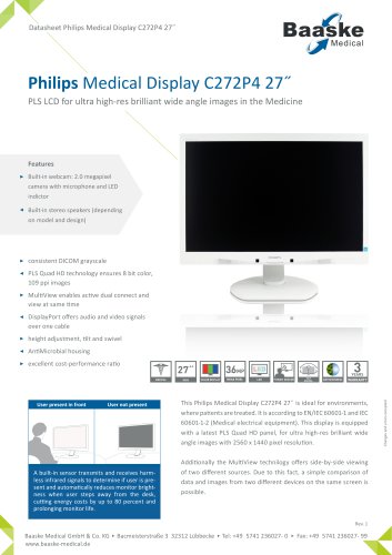 Philips Medical Display C272P4 27''