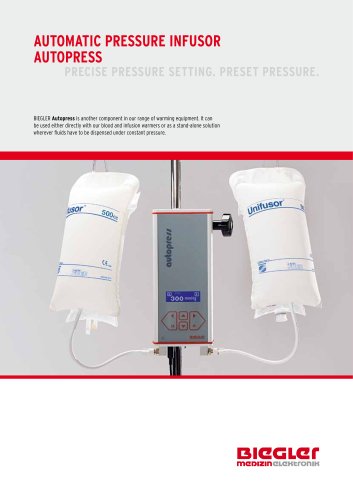 Electric pressure infusor Autopress - EN