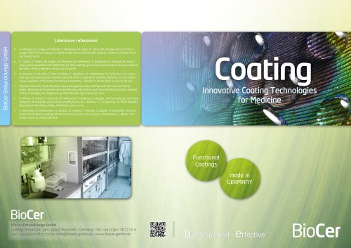 Coating Innovative Coating Technologies For medicine