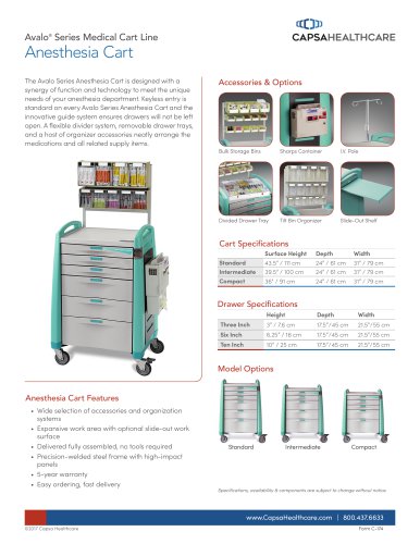 Avalo®  Series Medical Cart Line