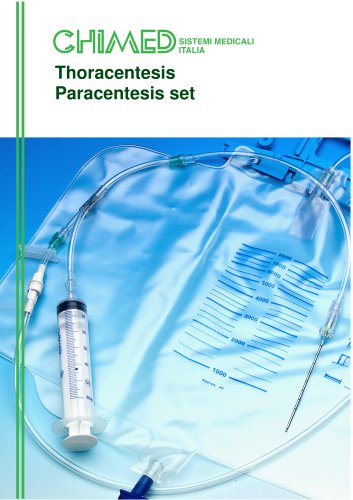 Thoracentesis / paracentesis sets with non-return valves