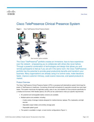 Cisco TelePresence Clinical Presence System