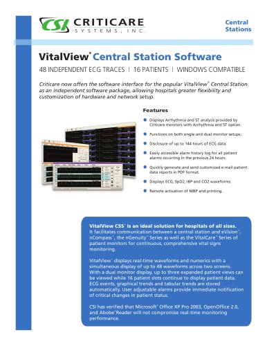 Central monitoring station VitalView CSS - EN