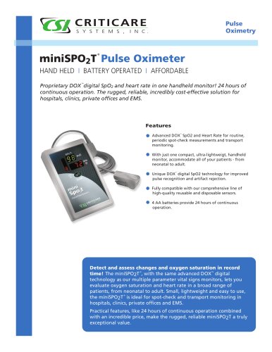 Pulse oximeter 503DX miniSpO2T™ - EN