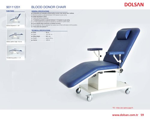 90111201 BLOOD DONOR CHAIR