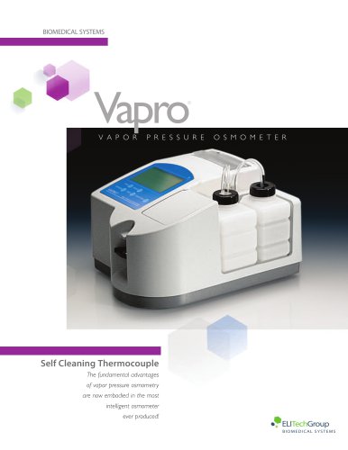 VAPRO® Vapor Pressure Osmometer Brochure