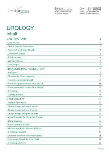 Catalogue Urology