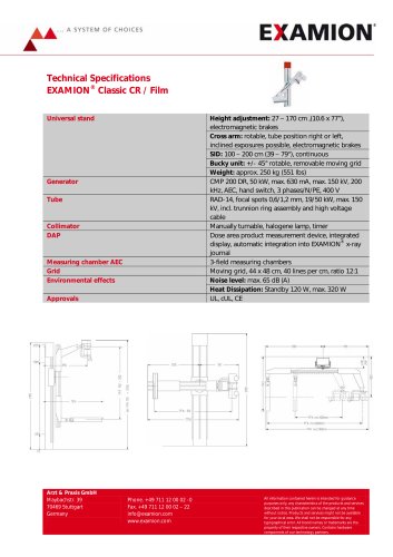 EXAMION Classic X-Ray Equipment