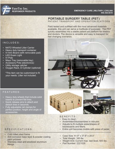 PORTABLE SURGERY TABLE (PST)